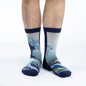 Good Luck Sock Men's The Great Wave off Kanagawa Socks - 8-13